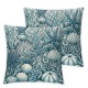 Ulloord Pillow Covers Blue Beach Theme Ocean shell Coral Summer Decorative Throw Pillow Cases Outdoor Farmhouse Decoration for Sofa