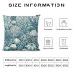 Ulloord Pillow Covers Blue Beach Theme Ocean shell Coral Summer Decorative Throw Pillow Cases Outdoor Farmhouse Decoration for Sofa