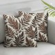 Ulloord   New Living Series Leaf Geometric Coffee Throw Decorative Pillow Cover Cushion Cover