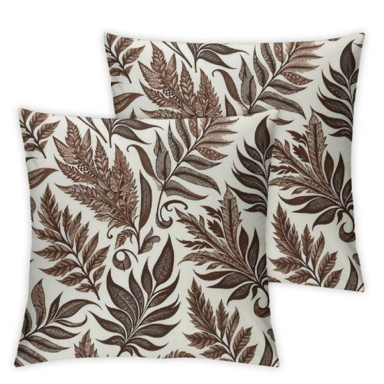 Ulloord   New Living Series Leaf Geometric Coffee Throw Decorative Pillow Cover Cushion Cover