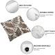 Ulloord   New Living Series Leaf Geometric Coffee Throw Decorative Pillow Cover Cushion Cover