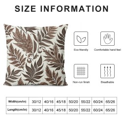 Ulloord   New Living Series Leaf Geometric Coffee Throw Decorative Pillow Cover Cushion Cover