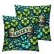 Ulloord Pillow Covers Spring Throw Pillow Covers Green Lucky Shamrocks Pillow Covers Wishes Decor Cushion Cases for Holiday Home Couch Sofa