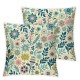 Ulloord Pillow Covers Cute Yellow Pink Blue Flower Leaf Print Decorative Throw Pillows Spring Cushion Case Decor for Couch Sofa Bed