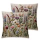 Ulloord Spring Pillow Covers , Green Throw Pillow Covers Floral Plant Outdoor Decorative Pillows for Sofa Living Room