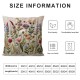 Ulloord Spring Pillow Covers , Green Throw Pillow Covers Floral Plant Outdoor Decorative Pillows for Sofa Living Room