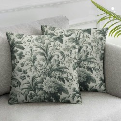 Ulloord Ruffle Trim Throw Pillow Cover Soft Decorative Luxurious Square Cushion Case for Sofa Couch Bedroom Farmhouse,