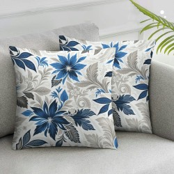 Ulloord Decorative Throw Pillow Covers Blue Pillow Covers  Throw Pillow Cases Linen Square Pillow Case,Farmhouse Outdoor Modern Boho Pillow Covers for Couch Sofa Living Room