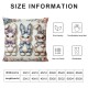 Ulloord Pillow Covers Eggs Floral Rabbit Pillows Decorative Throw Pillows Cushion Case Decor for Couch Sofa