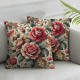 Ulloord Tache Spring Colorful Floral Woven Tapestry Country Throw Pillow Cushion Cover