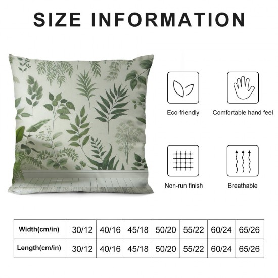 Ulloord Spring Leaf Pillow Covers Flower Print Decorative Outdoor Throw Pillows Holiday Cushion Covers Decor for Sofa