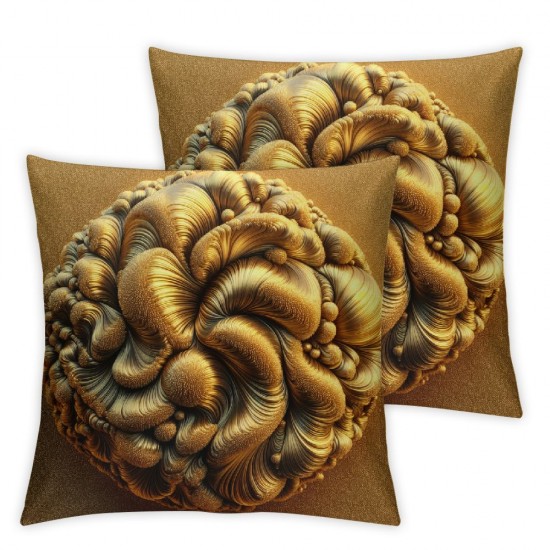 Ulloord  Decorative Throw Pillow Covers , Gold Soft Pillow Covers Velvet,Decor Square Cushion Covers