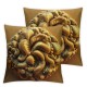 Ulloord  Decorative Throw Pillow Covers , Gold Soft Pillow Covers Velvet,Decor Square Cushion Covers