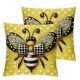 Ulloord Summer Pillow Cover Bee Decor Farmhouse Seasonal Pillow Case Decorations for Home Sofa Couch