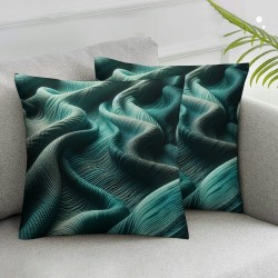 Ulloord  ChristmasCozy Throw Pillow Covers Cases for Couch Sofa Home Decoration Solid Dyed Soft Chenille  Teal