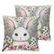 Ulloord Rabbit Pink Throw Pillow Cover, Cushion Case Decoration for Sofa Couch