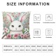 Ulloord Rabbit Pink Throw Pillow Cover, Cushion Case Decoration for Sofa Couch