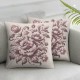 Ulloord Ruffle Trim Throw Pillow Cover Soft Decorative Square Cushion Case for Sofa Couch Bedroom ,