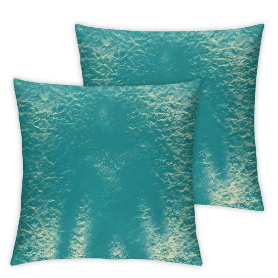 Ulloord  Decorative Velvet Throw Pillow Covers , Square Soft Plush Spring Cushion Cases for Living Room Home Decor Couch Sofa Outdoor, Turquoise