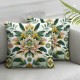 Ulloord Floral Pillow Covers , Flower Spring Throw Pillows Decorative Summer Palm Leaves Pillowcase Linen Outdoor Cushion Case for Home Decor