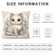 Ulloord Spring Pillow Covers  Cat Flower Throw Pillow Covers, Spring Cat Flower Theme Design Decoration, Pet Pillow Cover Home Colorful Cushion Cover for Holiday Farmhouse Wedding Home Sofa