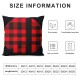 Ulloord  Farmhouse Pillow, Farmhouse Decor, Farmhouse Pillow Cover, Black and Red Plaid Pillow Cover, Buffalo Check Pillow Cover