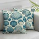 Ulloord Beach Shell with Throw Pillow Covers Decorative Square Pillow Case Cushion Cover for Couch/Bed/Car