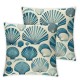 Ulloord Beach Shell with Throw Pillow Covers Decorative Square Pillow Case Cushion Cover for Couch/Bed/Car