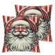 Ulloord Red Stripes Red Throw Pillow Cover, Christmas Cushion Case Decoration for Sofa Couch