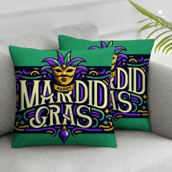 Ulloord Mardi Gras Throw Pillow Cover, Cushion Case for Sofa Couch