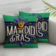 Ulloord Mardi Gras Throw Pillow Cover, Cushion Case for Sofa Couch