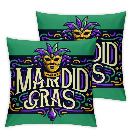 Ulloord Mardi Gras Throw Pillow Cover, Cushion Case for Sofa Couch