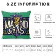 Ulloord Mardi Gras Throw Pillow Cover, Cushion Case for Sofa Couch