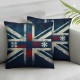 Ulloord  Vintage British Flag Farmhouse Pillow Cover Home Decor Linen Throw Pillow Case Cushion Cover for Sofa Couch