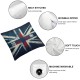 Ulloord  Vintage British Flag Farmhouse Pillow Cover Home Decor Linen Throw Pillow Case Cushion Cover for Sofa Couch