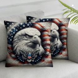 Ulloord US Flag Decorative Throw Pillow Cover  on American Flag Couch Pillow Cover Cushion Case for Modern Simple Farmhouse Style Decor