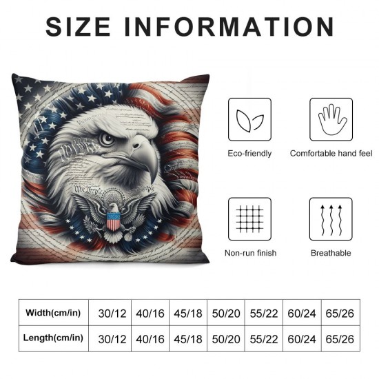 Ulloord US Flag Decorative Throw Pillow Cover  on American Flag Couch Pillow Cover Cushion Case for Modern Simple Farmhouse Style Decor