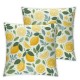 Ulloord Fruit Leaves Pillow Cover Linen Decorative Square Throw Pillow Cover Inch for Sofa Couch Decoration