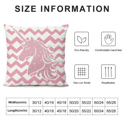 Ulloord  Gold Glitter Unicorn Throw Pillow Cover Cushion Case for Home Decor Sofa Couch  Linen Farmhouse Decorations