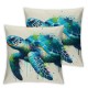 Ulloord  Watercolor Sea Turtle Rustic Farmhouse Style Decorative Throw Pillow Cover Cushion Case for Sofa Couch Housewarming Gift Home Decor  Linen