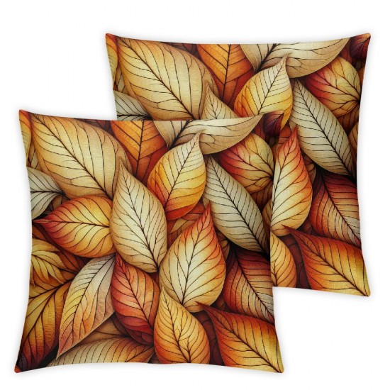 Ulloord Aesthetic Leaf Throw Pillow Covers Home Decor Accent Square Pillow Covers for Couch/Bed/Car