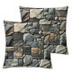 Ulloord Vintage Colorful Brick Stone Throw Pillow Covers Decorative Square Pillow Case Cushion Cover for Couch/Bed/Car