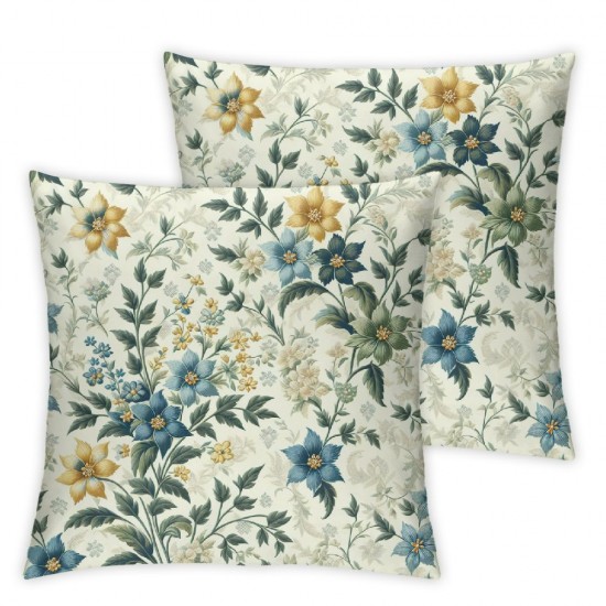 Ulloord Throw Pillow Covers Floral Decorative Square Pillow Case Cushion Cover for Couch/Bed/Car