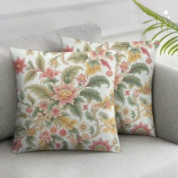 Ulloord Rustic Floral Throw Pillow Covers Farmhouse Flower Decorative Square Pillow Case Cushion Cover for Couch/Bed/Car