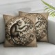 Ulloord Vervet Monkey Throw Pillow Cover  Linen Pillowcase,for Sofa Car Bedroom Cushion Cover