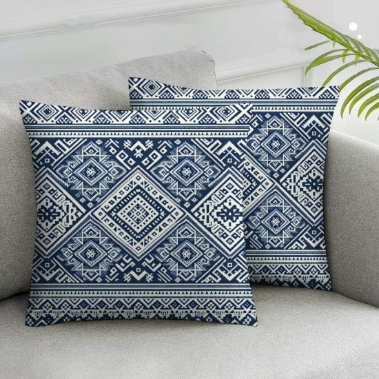 Ulloord Cushion Cover Decorative Throw Pillow Cover Geometric Invisible Zipper Pillow Cover for Living Room,