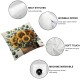 Ulloord AVOIN Watercolor Sunflower Throw Pillow Cover, Eucalyptus Leaves Summer Holiday Party Cushion Case for Sofa Couch