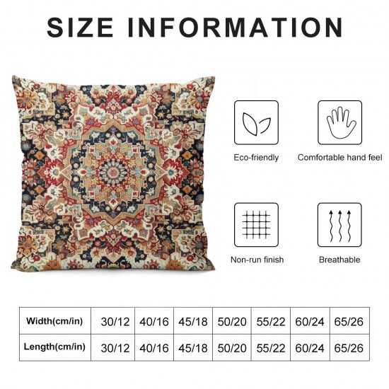 Ulloord Boho Style ethnic pattern  Pillow Covers  Outdoor Decoration Cushion Cover Vintage Pillow Case for Bed Living Room Couch Home Decor throw pillow covers(Boho Vintage Collection)