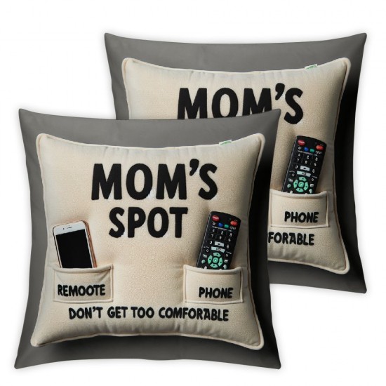 Ulloord  Gifts for Mum  Throw Pillow Cover,  Birthday Holiday Cushion Case Decoration Mum's Spot for Sofa Couch