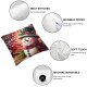 Snowman Christmas Red Throw Pillow Covers , Winter Holiday Cushion Case Decoration for Sofa Couch